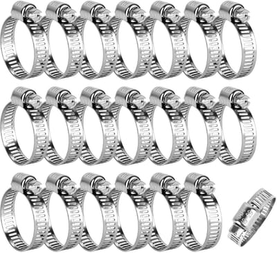 Dailygoods- Slangklemmen Set 20 stuks - Verstelbare 19-29 mm - Slangklemmen RVS - Buisklemmen Clips - Duurzaam - Perfect voor Tuin en Zwembad - Slangbevestiging