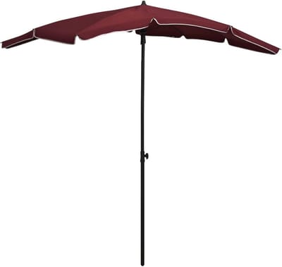 Parasol met paal - Tuinparasol Schaduw - Creëer schaduw - Kantelbaar ontwerp - 200x130 cm - Bordeauxrood