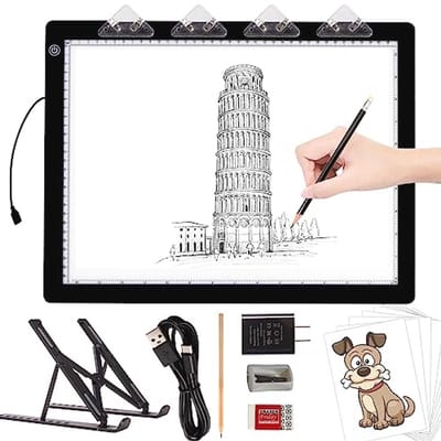 A3 Licht Pad met Opvouwbare Standaard en Geheugenfunctie - Super Heldere Ultra Dunne Tracing Pad voor Creatieve Projecten