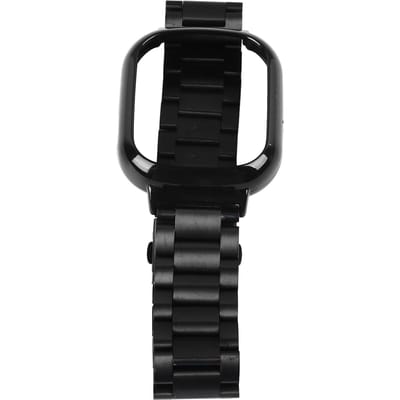 Bracelet de montre de remplacement Prévenir les rayures Boîtier de montre intelligente en acier inoxydable avec bracelet pour Honor 4 noir