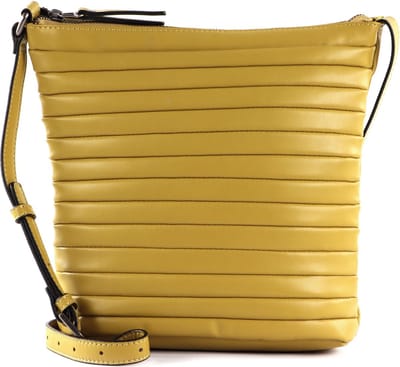 FREDsBRUDER Leren Schoudertas Tabily Hobo Bag Crazy Limo Mosterdgeel