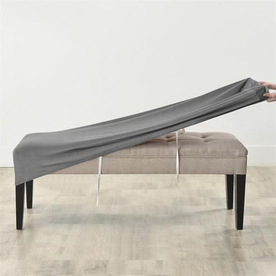 1 stuks Zachte Bankhoes voor Eetkamer Stretch Velours Voetenbank Slipcover Stofdicht Afneembaar Elastische Zitbeschermer Slaapkamer