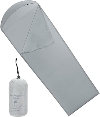 Slaapzak Binnenhoes - Reislaken Liner - Hygiënisch Slapen - Lichtgewicht en Draagbaar - 210x80 cm - Grijs