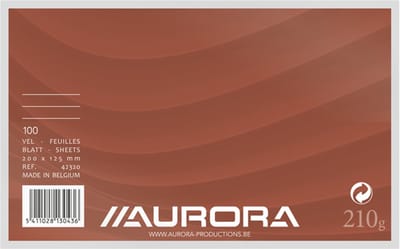 Systeemkaart aurora 200x125mm lijn koplijn 210gr | 10 stuks