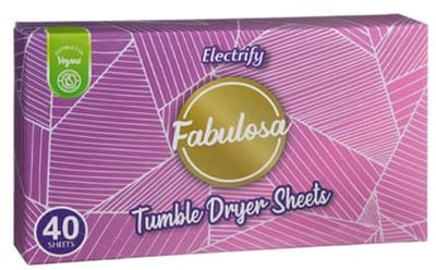 Fabulosa Wasdrogervellen Electrify – 40 stuks | Langdurige frisse geur, anti-kreuk & anti-statisch | Houdt kleding, handdoeken en beddengoed zacht en fris | Eenvoudig in gebruik voor een luxueuze waservaring met een heerlijk katoengevoel