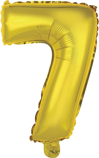 Amscan Folieballon Cijfer 7 35 Cm Goud