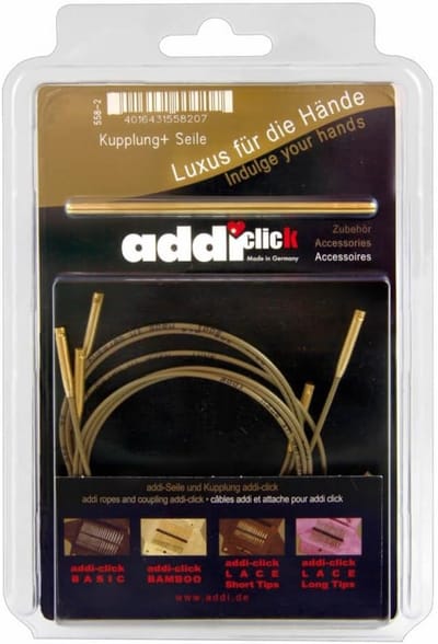 addi Click Bamboo & Olive Wood Set of 3 Cords & 1 Connector Bamboo Set 3 Cords And 1 Connecter