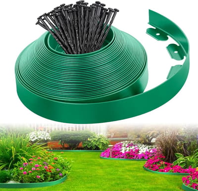 Gazonrand Begrenzing - Tuinrand Flexibel - Strakke Tuinafscheiding - Duurzaam Materiaal - 10 Meter Lengte - Groen