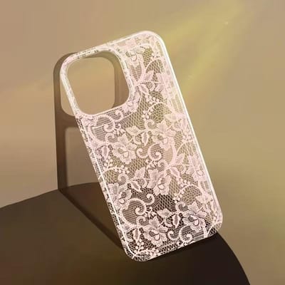 Elegante Romantische Witte Kant Patroon Telefoonhoesje Voor iPhone 17 Pro Air 16 15 14 13 12 11 Pro Max 7 8 Plus SE2 16E Zacht Doorzichtig Hoesje For iPhone 16 Plus