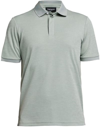 Tenson TXlite Melange Polo 465018060 - Grijsgroen - M