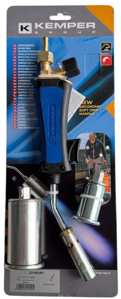 Dabrander - Gasbrander Set 34cm met 3 Opzetstukken – 20mm, 30mm, 45mm – Voor Precisiewerk