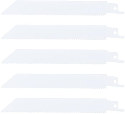 Dailygoods- Reciprozaagbladen Bi-Metaal 5 Stuks - Snijden van Metaal/Plastic - Lemmet Lengte 150 mm - Tandafstand 10/14T - Universele Schacht - Verbeterde Duurzaamheid - Zaagbladen