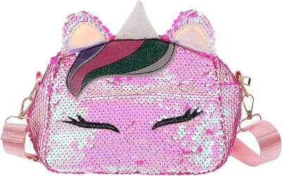 Glitterpailletten Eenhoorn Crossbody Portemonnee - Schoudertas en Handtas voor Meisjes, Perfect als Cadeau en voor Feestjes