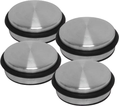 NORDIX Premium Deurstopper - Deurstoppers voor Binnen - Deurstop - Deurbuffer - Set van 4 Stuks - 10.5x4.5cm - RVS - ACERO