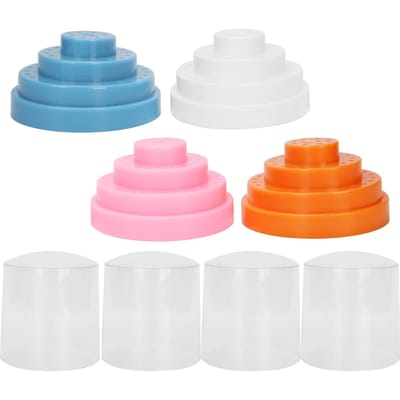 4 stuks 48 Gaten Nagelboortjes Displayhouders Standaard Nagel Slijpkop Opbergdoos orange
