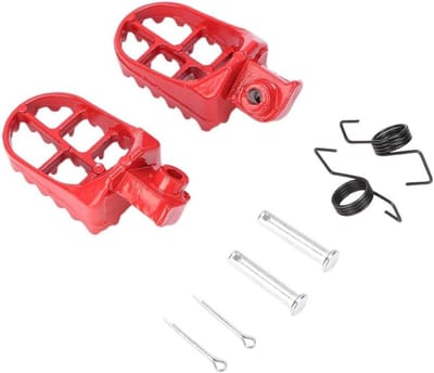 Motorfiets Voetsteunen - Voetsteunen Motor - Motorrijden - Aluminiumlegering - 20x50mm - Rood