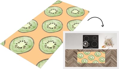 Keukenloper - Loper keuken - Kiwi's - Fruit - Patronen - 120x50 cm - Keukenloper vinyl