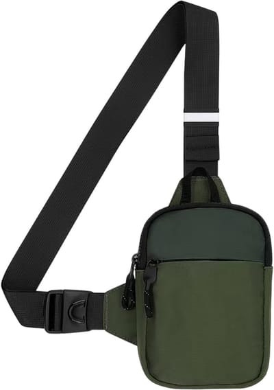 Sport Borsttas Heren – Ultra-klein Mobiel Tasje / Heuptas / Rugzakje – Multifunctionele Messenger Tas - Groen