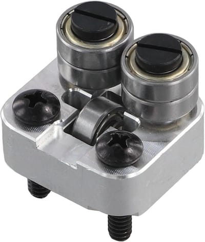 Geleidingsrol Achter - Bandzaag Accessoires - Zaagmachine Onderhoud - Robuuste Metalen Constructie - Set - Zilver