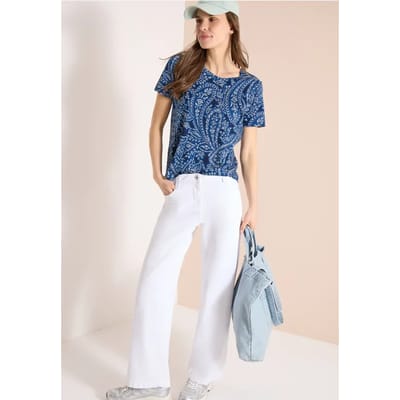 Shirt met ronde hals en minimale opdruk