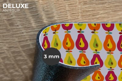 Placemats - 6 stuks - 45x30 cm - Placemat kunststof - Retro - Design - Peer - Fruit - Borden onderleggers - Decoratie voor op tafel - Keuken tafeldecoratie accessoires - Vinyl onderlegger - Tafelversiering
