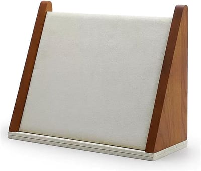 Sieradenstandaard - Displayhouder - Sieraden Presenteren - Fluwelen Afwerking - Houten Voet - Goud