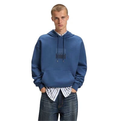 Hugo Heren Hooded Regular Drop Sleeve Hoodie (Medium Blauw)