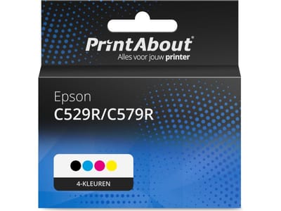 PrintAbout huismerk Inktcartridge C529R/C579R  (T01D1/2/3/400) 4-kleuren Multipack Extra hoge capaciteit Geschikt voor Epson