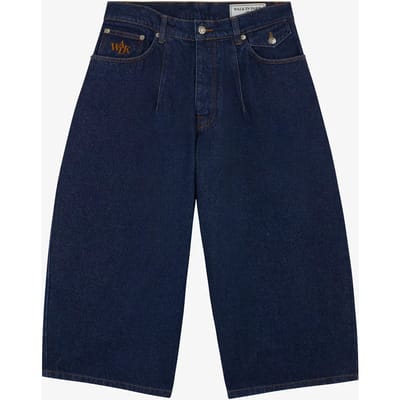 Dark Blue Denim Ballon Shorts