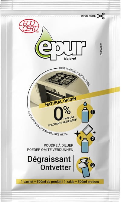 Epur - Ontvetter - Poeder om te verdunnen ontvetter - 10 g poeder + 500 ml water = 500 ml product