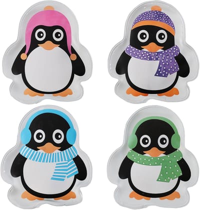 MTTproducts - Set van 4 Zakwarmers Pinguïn - Herbruikbare Handwarmers - Perfect voor de Winter - Leuk Cadeau voor Kerstmis - Ideaal voor Buiten - Warmt...