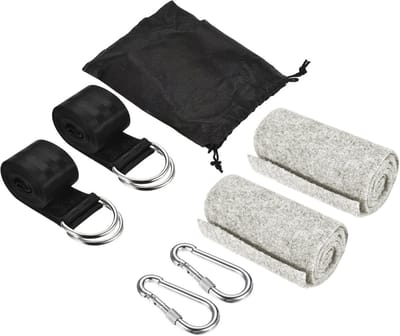 Boomschommel Touw - 1.5m Boomriemen met Karabijnhaken - Hangmat Accessoires - Uitgerust met 2 stevige karabijnhaken en D-ringen - Wordt geleverd met een opbergtas - Bindtouw - Nylonriemen - voor Schommel Hangmat Hangstoel