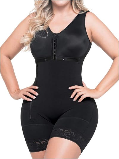 Wow Peach - Premium Full Body Compressie Shaper - Verstelbare Haakjes - met Plas gat - Corrigende ondergoed - Butt Lift - Chest Support - Waist Trainer - Body Shaper - Shapewear - Zwart - XX-Large