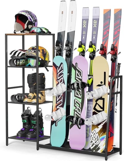 Vrijstaande Skiopbergrek voor de Garage - Ideaal voor Ski's, Snowboards en Accessoires