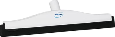 Vikan Klassieke Vloertrekker - Vast Nek - Zwarte Rubber - 40cm - Wit