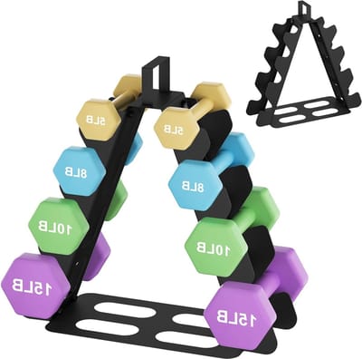 Dumbbell Rack voor Gewichten - Opbergstandaard voor Dumbbells en Fitnessaccessoires - Ideaal voor Thuisgym en Kinderen/Vrouwen in Zwart