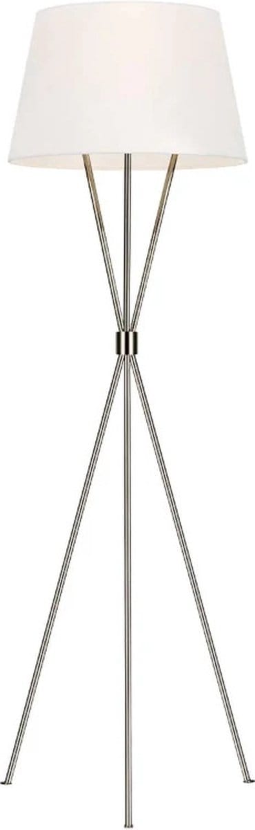 Feiss Staande LED Lamp Penny | 1X E27 Max 60W | Polished Nickel