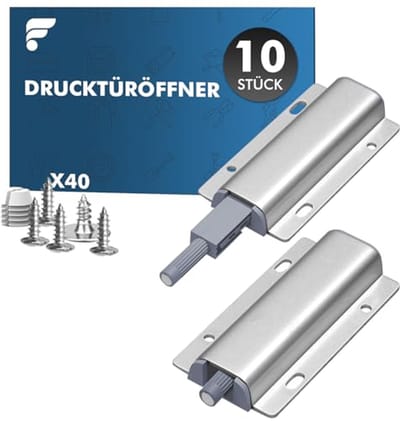 10 Stuks Push-to-Open Deuropenerset met Schroeven voor Kastdeuren en Laden