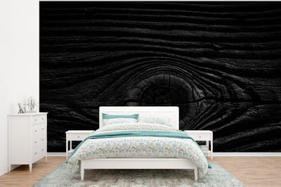 Behang - Fotobehang Hout - Zwart - Wit - Design - Structuren - Breedte 320 cm x hoogte 240 cm