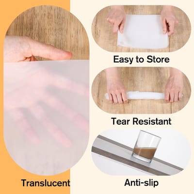 Thijox - 2 Stuks Heldere Siliconen Matten 24x20 cm - Hittebestendige Antislip Keukenmatten, Waterdicht, Wasbaar - Perfect voor Ambachten, Feesten en a