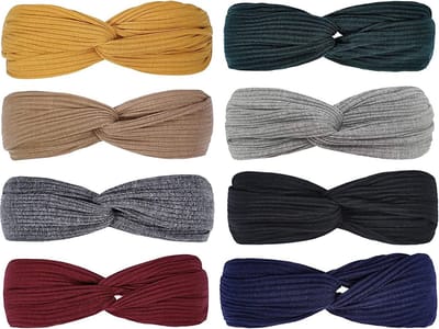 VAIVE Haarband Dames - 8 stuks - Haarbanden Meisje - Hoofdband - Sport