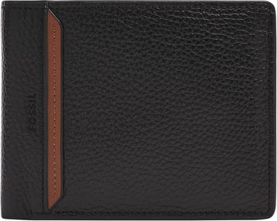FOSSIL portemonnee Huntington Passcase Wallet Black zwart