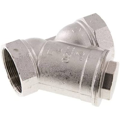 G 2'' Vernikkeld Messing Y-filter 0.5 mm Maaswijdte 20 Bar NBR - SLBN-200