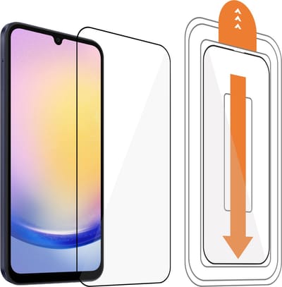 Screenprotector Geschikt voor Samsung Galaxy A25 - Gehard Glas Screenprotector - Installatie Tool