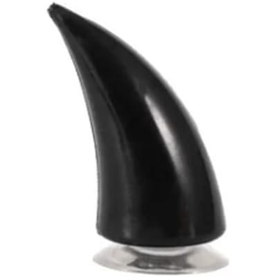 Motorhelm Duivelshoorn met Zuignap Rubber Uniek Universeel Helmdecoratie Ornament black