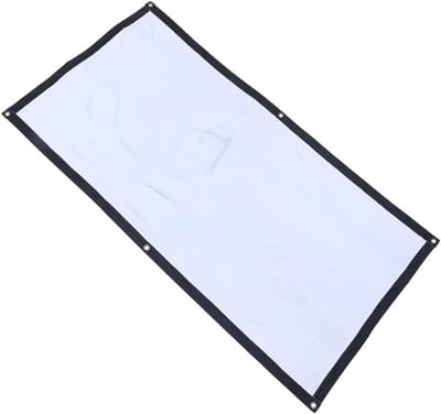 Draagbaar Projectorscherm - Opvouwbaar Filmscherm - Thuisbioscoop Presentaties - Lichtabsorberende Rand - 265 x 149 cm - Wit