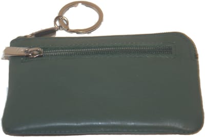 soft lederen sleuteletui ronde hoek / sleutelbeursje met ring en kettinkje / buideltje voor sleutelbos / soepel combi portemonneetje in rood, paars, roze, groen, navy, blauw, zwart leer leer 260 in 7 kleuren