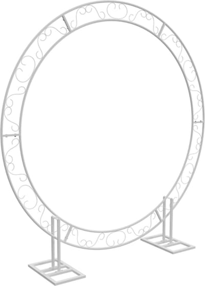 Bruiloft Decoratie - Rond Backdrop Frame - Rozenboog - Witte Versiering Accessoires