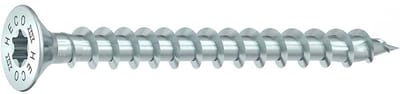 Heco spaanplaatschroeven TX20 met verzonken platkop 5.0x80mm - voldraad per 200 stuks (60953)