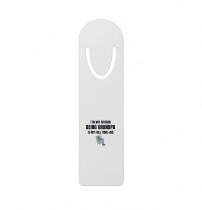 Hacebo® - im not retired being grandpa is my full time job metalen boekenlegger - Opa - opa cadeau - cadeau - pension - kantoorhumor Bladwijzer boekenleggers - 12.7 cm x 3.2cm